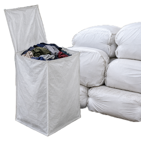 Polypropylene Botany Bale Bags White Woven - 69x69x137cm