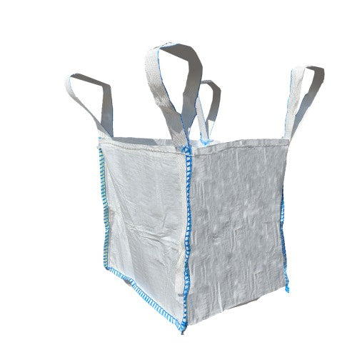 Plain white 250kg mini FIBC bulk bag 50x50x50cm with four lifting loops