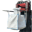 White FIBC bulk bag 85x85x85cm with filling spout and four lifting loops