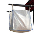 Plain white FIBC bulk bag 70x70x75cm with four lifting loops
